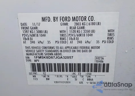 2018 Ford Explorer Xlt from USA, damaged, VIN 1FM5K8D87JGA32057